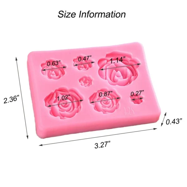 Soap Making Kits: 3D Rose Silicone Mold - Image 2