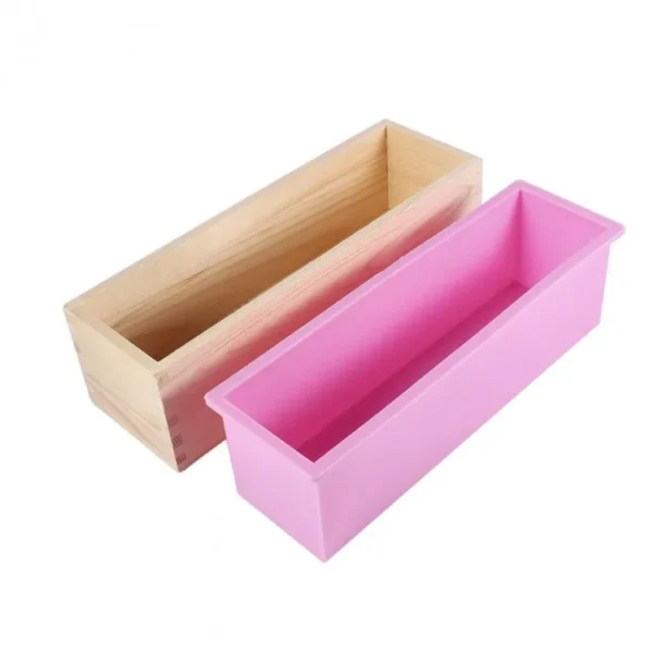 Soap Making Kits: 1200g Rectangle Wooden Soap Mold With Lid - Image 6