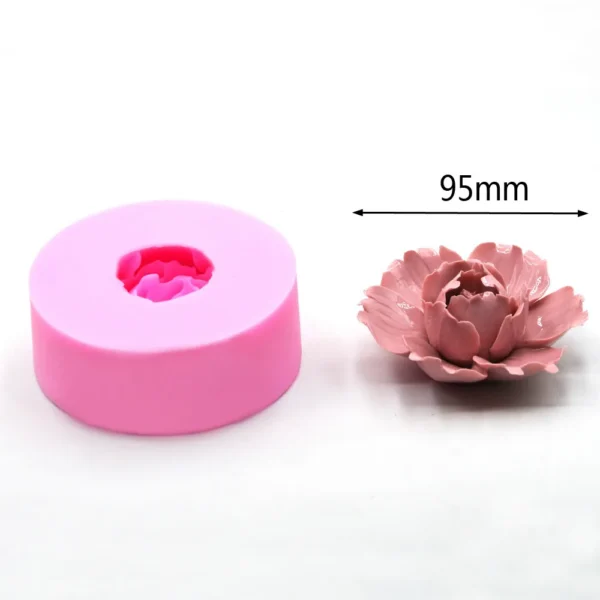 Soap making kits: 3D Peony Silicone Mold for Soap - Image 5
