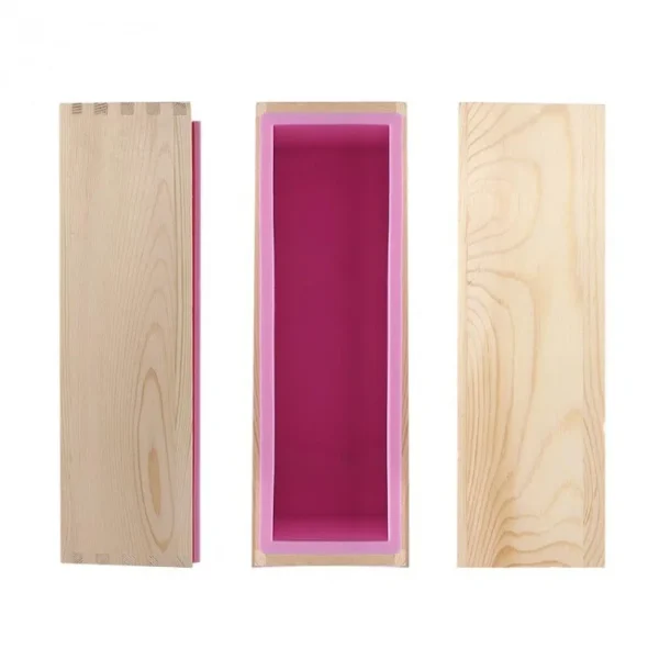 Soap Making Kits: 1200g Rectangle Wooden Soap Mold With Lid - Image 5