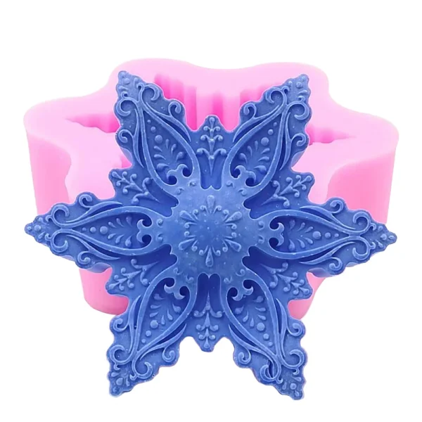 Soap Making Kits: Snowflake 3D Silicone Mold