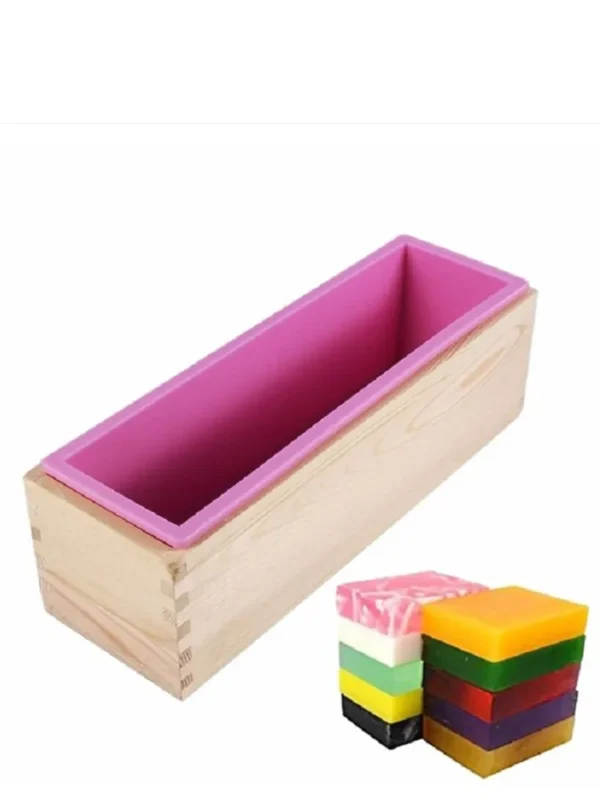 Soap Making Kits: 1200g Rectangle Wooden Soap Mold With Lid