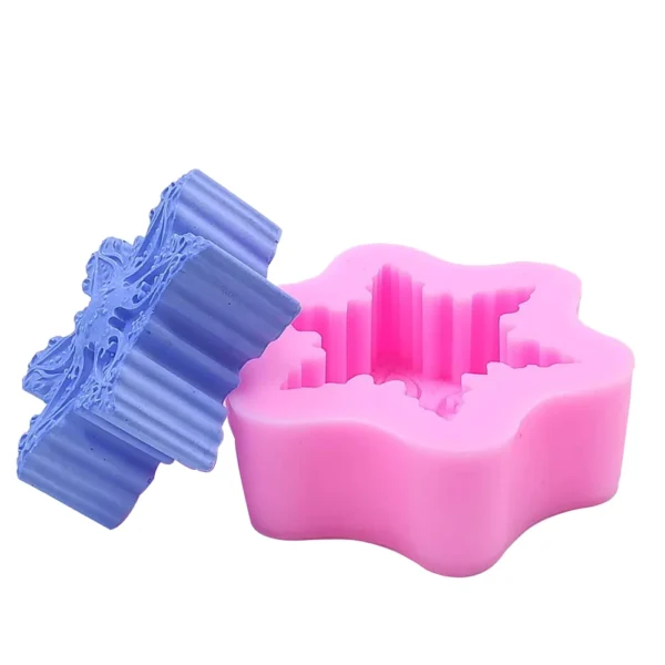 Soap Making Kits: Snowflake 3D Silicone Mold - Image 5