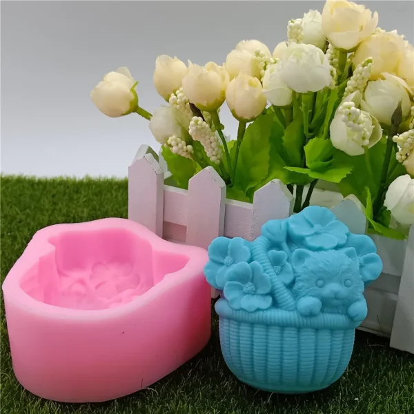 Soap Making Kits - 3D Silicone Mold for Flower, Cat - Image 2