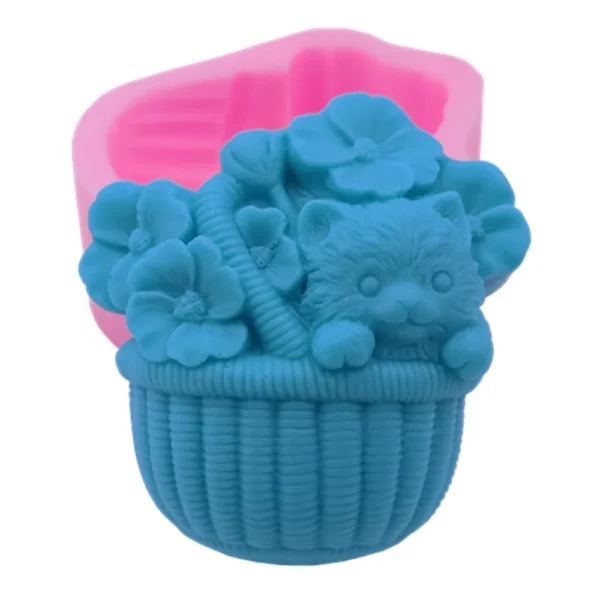 Soap Making Kits - 3D Silicone Mold for Flower, Cat