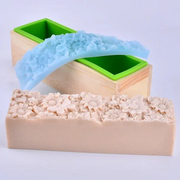 Soap Making Kits - Flexible Silicone Mold With Wooden Box - Image 6