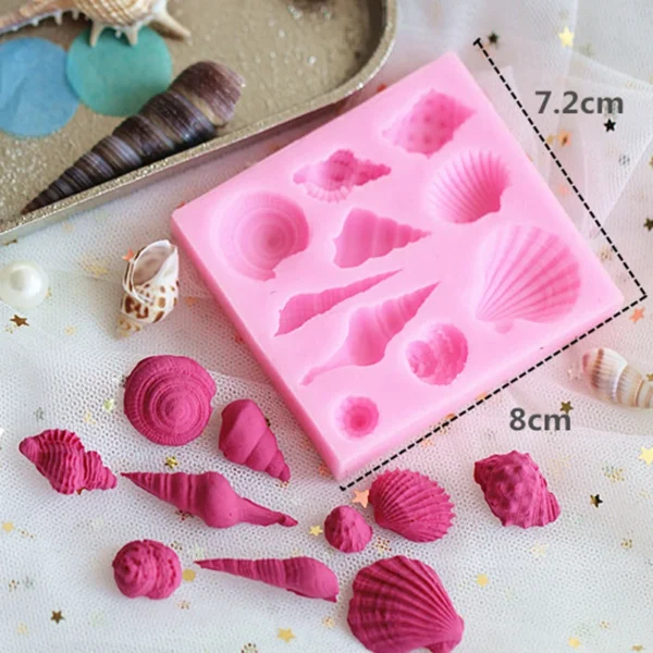 Soap Making Kits - Pink Seashell 3D Silicone Molds