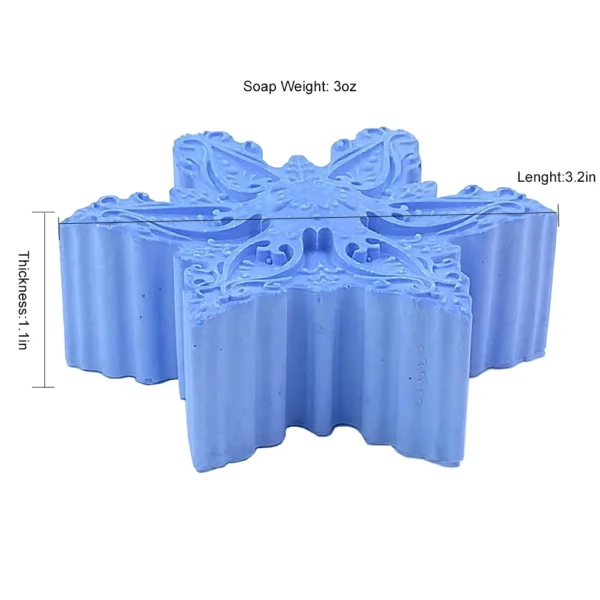 Soap Making Kits: Snowflake 3D Silicone Mold - Image 3