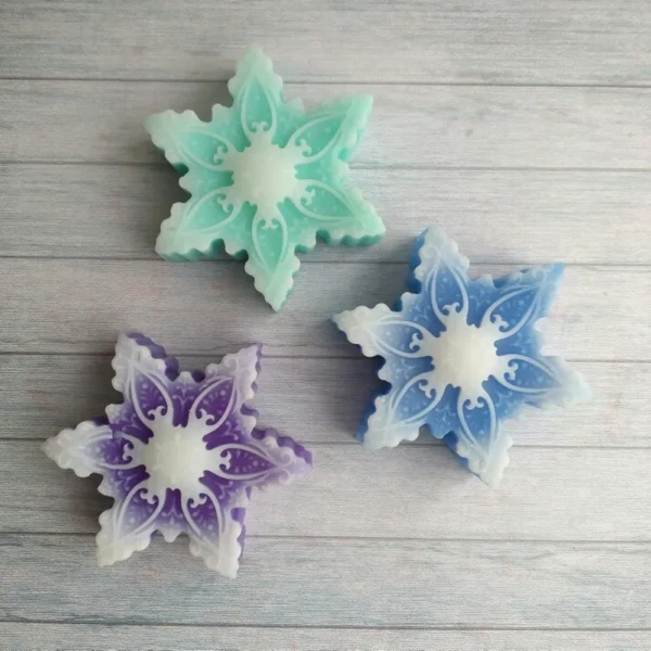Soap Making Kits: Snowflake 3D Silicone Mold - Image 2