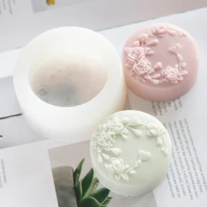 Soap Making Kits: Round Rose Silicone Mold