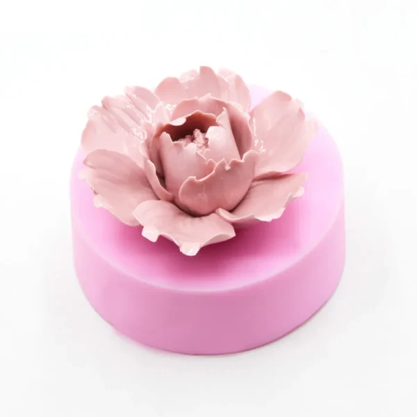 Soap making kits: 3D Peony Silicone Mold for Soap - Image 3
