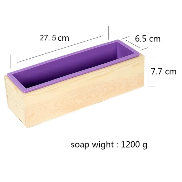 Soap Making Kits: 1200g Rectangle Wooden Soap Mold With Lid - Image 2
