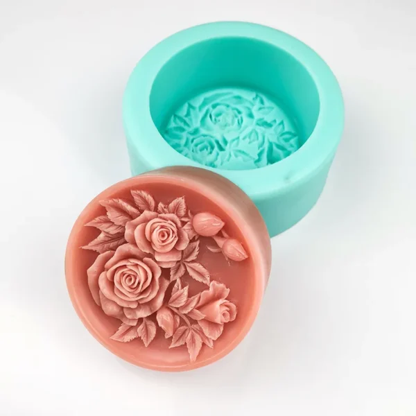 Soap Making Kits - Round Rose Silicone Mold DIY - Image 3
