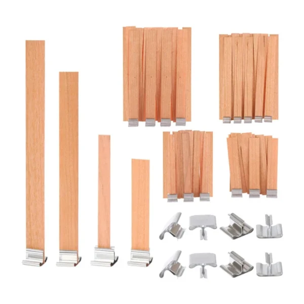 Soap Making Kits: Wooden Candle Wicks with Clip Base - Image 2