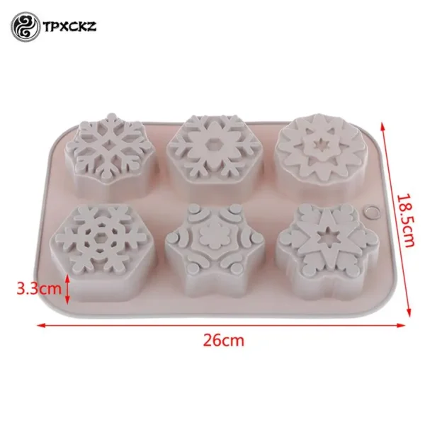 Soap Making Kits - Snowflake Silicone Mold - Image 6