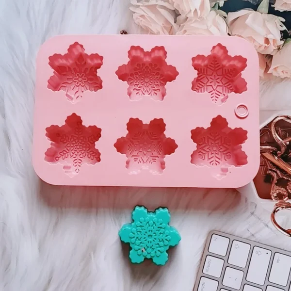 Soap Making Kits - Snowflake Silicone Mold for DIY - Image 4