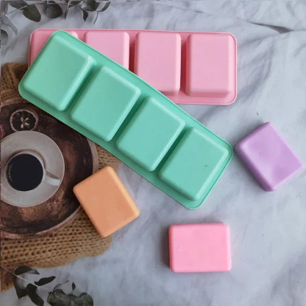 Soap Making Kits: 2/4 Cavity Silicone Mold for DIY Crafts - Image 3