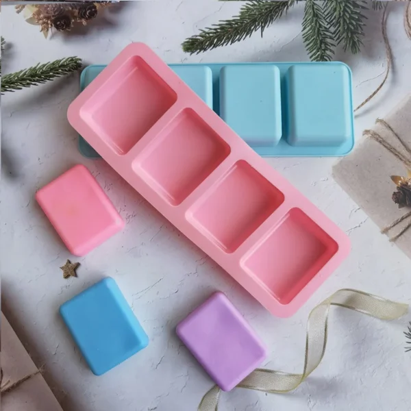 Soap Making Kits: 2/4 Cavity Silicone Mold for DIY Crafts - Image 5