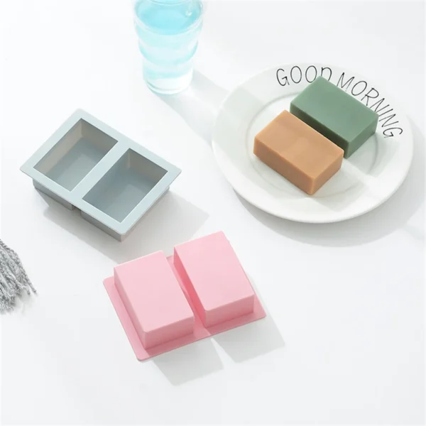 Soap Making Kits: 2-Cavity 3D Silicone Molds for DIY - Image 2