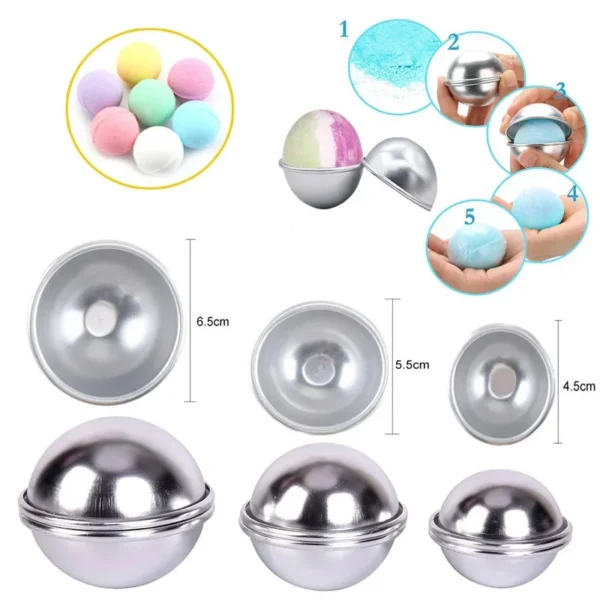 Soap Making Kits: 6Pcs DIY Sphere Ball Molds