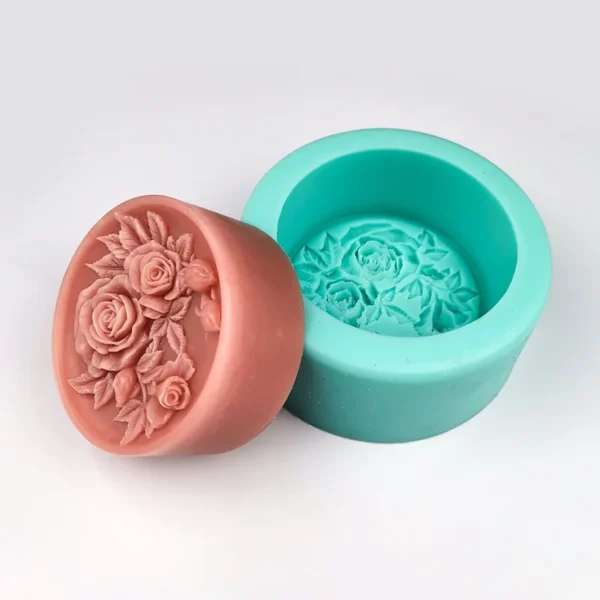 Soap Making Kits - Round Rose Silicone Mold DIY - Image 4