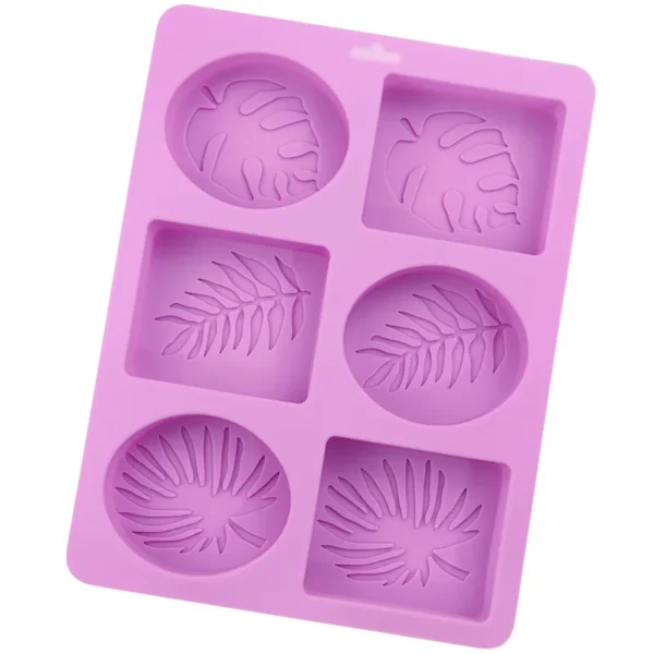 Soap Making Kits: Round & Square Leaf Silicone Mold - Image 4