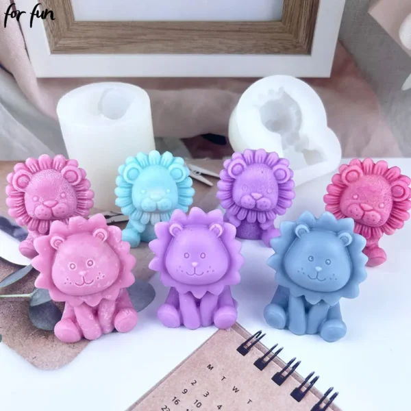 Soap Making Kits - Cute Lion Silicone Mold
