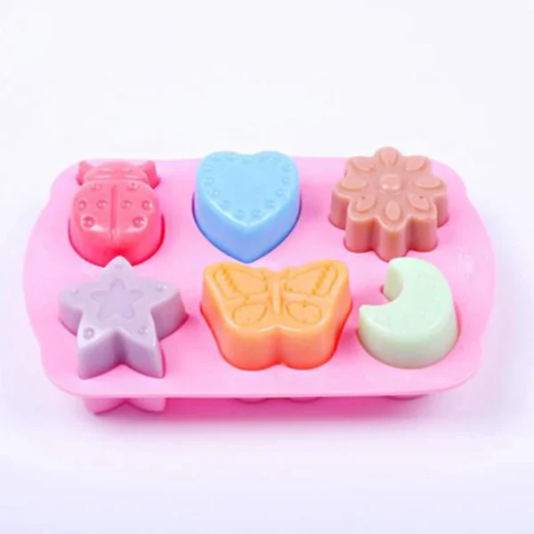 Soap Making Kits: 6-Cavity 3D Silicone Mold - Image 3