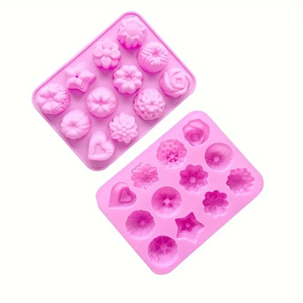 Soap Making Kits - Silicone Flower Molds for Bath Bombs - Image 3