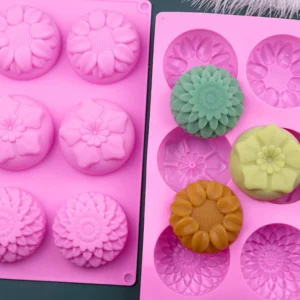Soap Making Kits - 6-Cavity Flower Silicone Mold