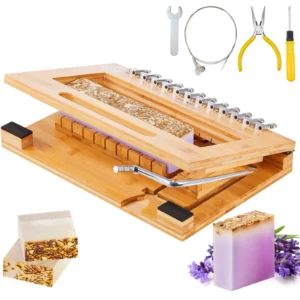 Soap Making Kits - Bamboo Cutter for Precise 1-Inch Bars