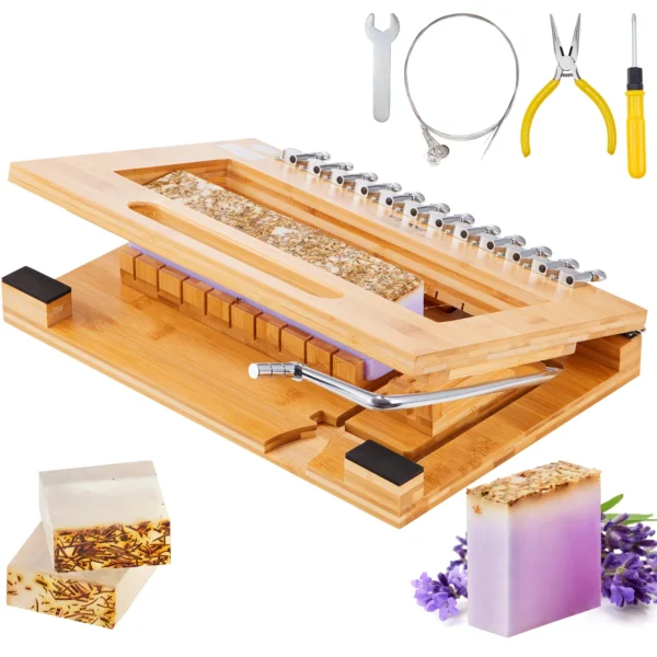 Soap Making Kits - Bamboo Cutter for Precise 1-Inch Bars