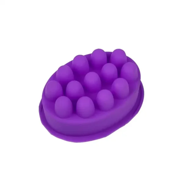 Soap Making Kits: 9-Hole Silicone Oval Massage Mold - Image 6