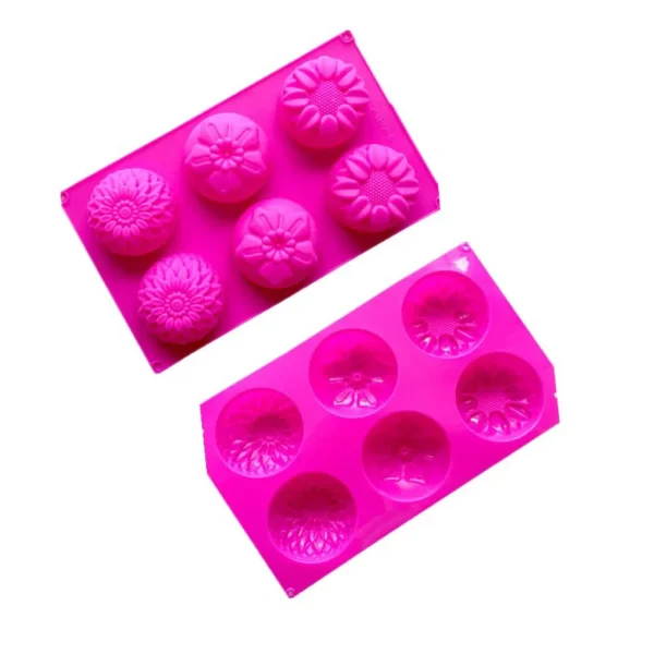 Soap Making Kits - 6-Cavity Flower Silicone Mold - Image 6