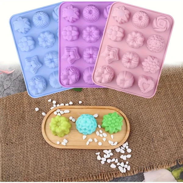 Soap Making Kits - Silicone Flower Molds for Bath Bombs