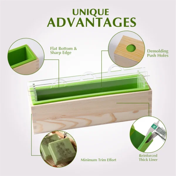 Soap Making Kits: Silicone Loaf Mold Set for Beginners - Image 4