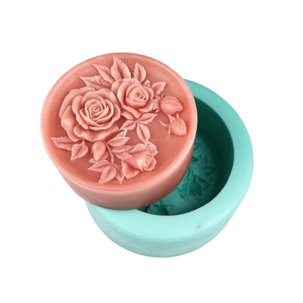 Soap Making Kits - Round Rose Silicone Mold DIY - Image 6