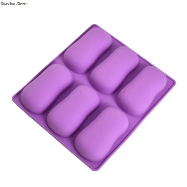 Soap Making Kits: 6-Cavity Silicone Mold for DIY Soaps - Image 2