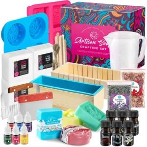 Soap Making Kit With Melt & Pour Base, Molds, Fragrances Included
