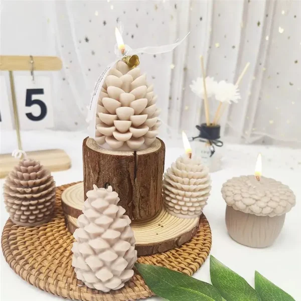 Soap Making Kits - 3D Pinecone Silicone Candle Molds - Image 5