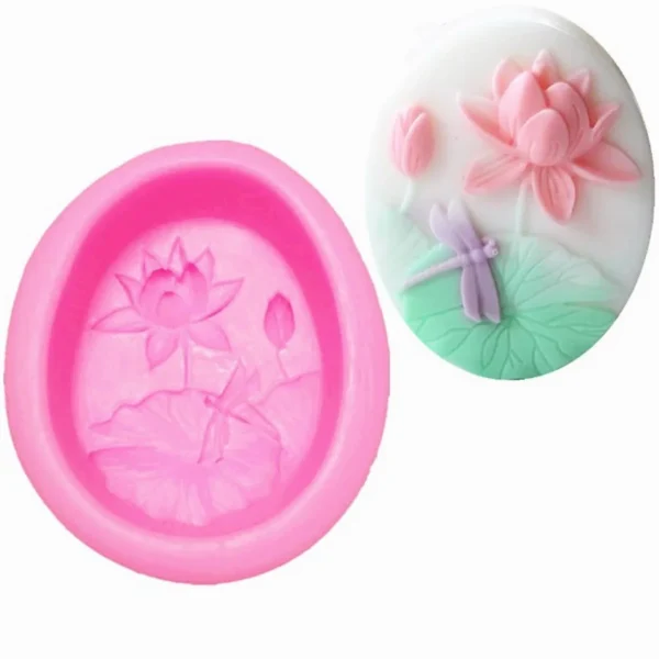 Soap Making Kits Lotus Dragonfly Silicone Mold - Image 6