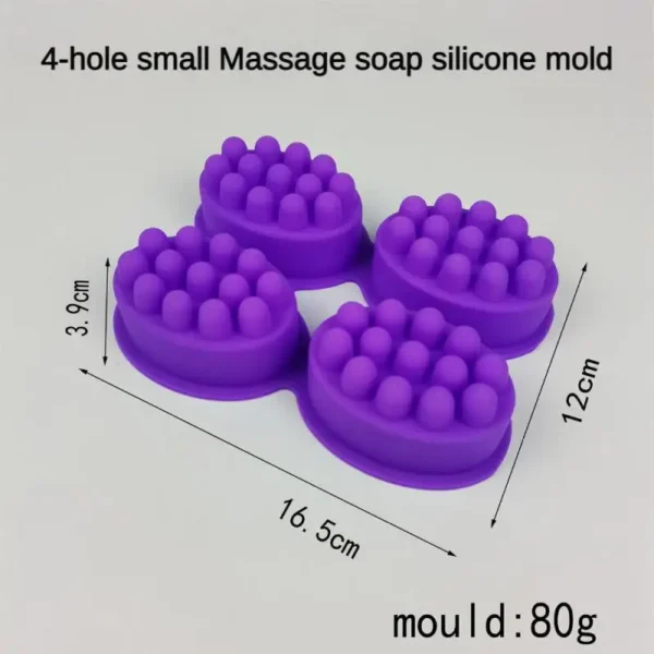 Soap Making Kits: 9-Hole Silicone Oval Massage Mold - Image 2