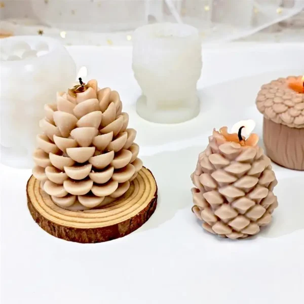 Soap Making Kits - 3D Pinecone Silicone Candle Molds - Image 8