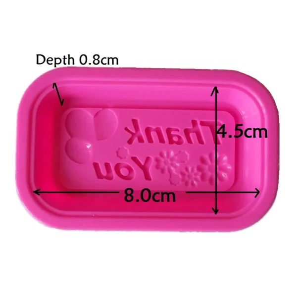 Soap Making Kits: Thank You Silicone Mold - Image 4