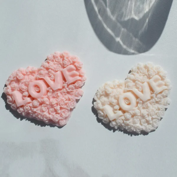 Soap Making Kits - Rose Heart Silicone Mold for DIY - Image 6