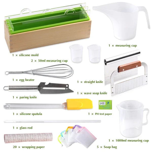 Soap Making Kits: Silicone Loaf Mold Set for Beginners - Image 2