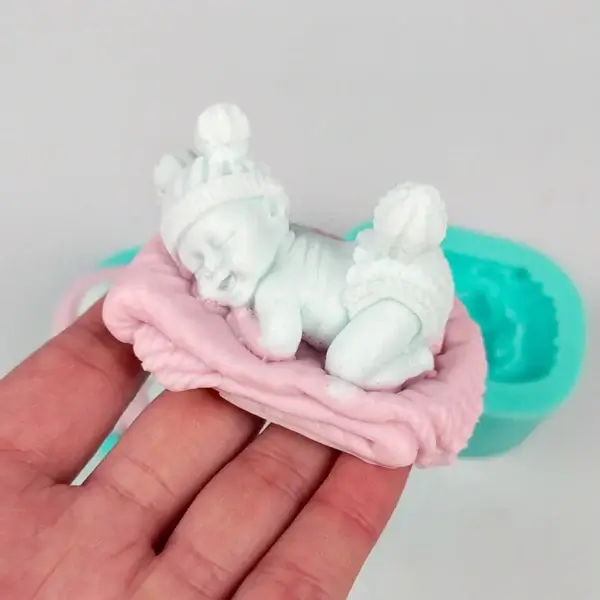 Angel Baby Silicone Soap Mold DIY Child Candle Resin Cake Tool - Image 2