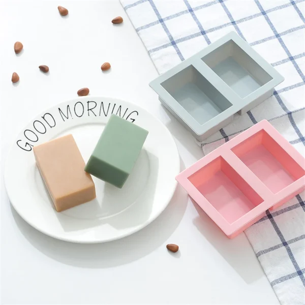 Soap Making Kits: 2-Cavity 3D Silicone Molds for DIY - Image 3