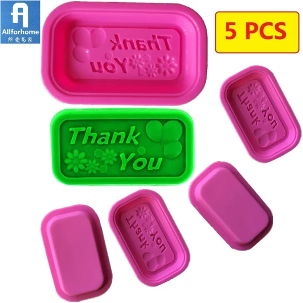 Soap Making Kits: Thank You Silicone Mold