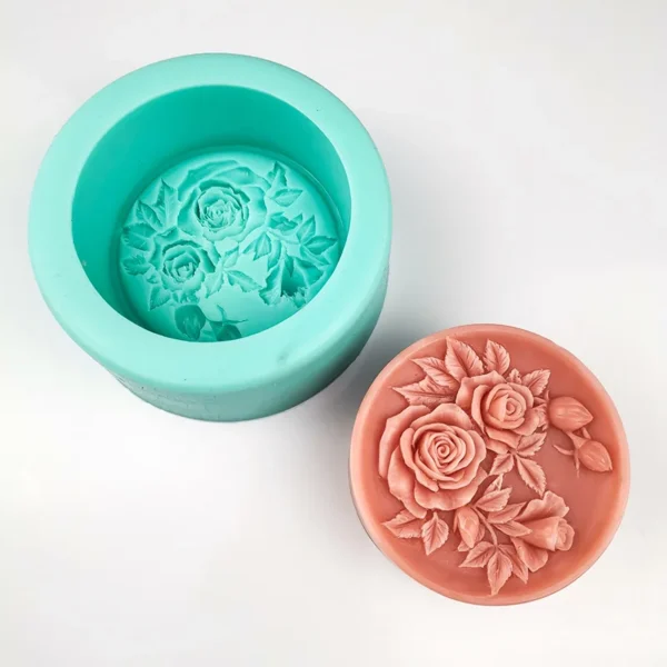 Soap Making Kits - Round Rose Silicone Mold DIY - Image 2